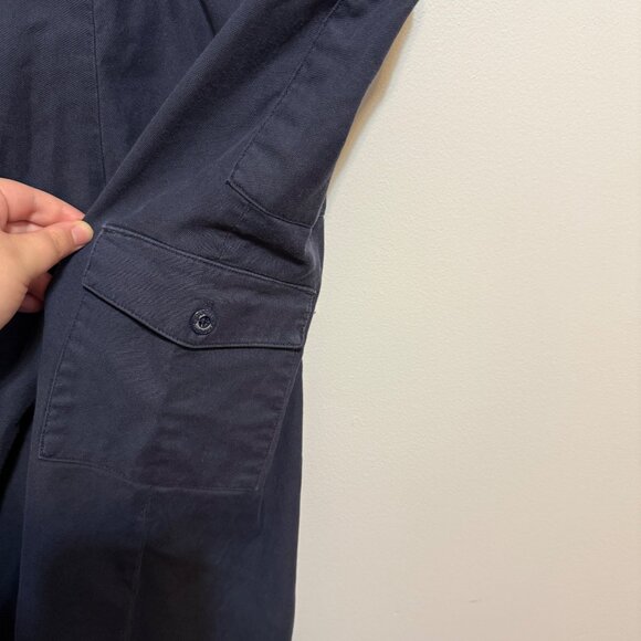 Tommy Hilfiger Soft Navy Cargo Capri Pants Size 10 Womens Cotton Blend - Picture 7 of 7